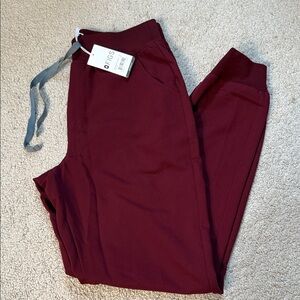 Burgundy Jogger scrub Pants